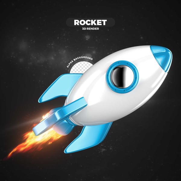 ELEMENTO 3D ROCKET FOGUETE PNG