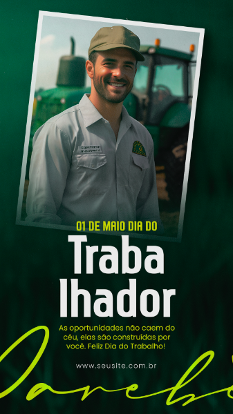 STORIES DIA DO TRABALHADOR - PARABÉNS - 01 DE MAIO