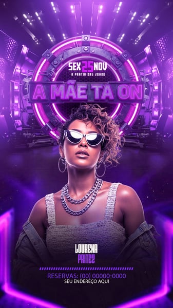 FLYER PARA FESTAS E EVENTOS TEMA A MÃE TA ON VERSÃO STIRY