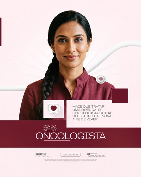 DIA DO MÉDICO ONCOLOGISTA CAMPANHA DE SAÚDE CLÍNICA SOCIAL MEDIA PSD EDITÁVEL 4