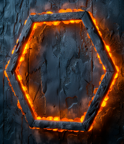 ESCUDO DE MADEIRA - COM FOGO