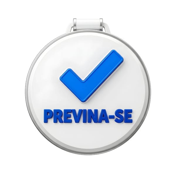 PREVENTION CHECKMARK ROUND MEDAL HEALTH BADGE
