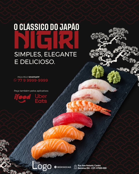 SUSHI COMIDA JAPONESA SOCIAL MEDIA PSD EDITÁVEL 8