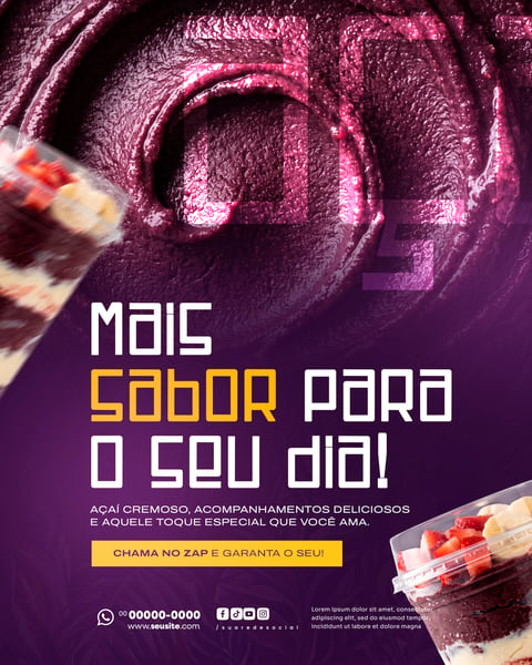 Açaí SOCIAL MEDIA PSD EDITÁVEL 8