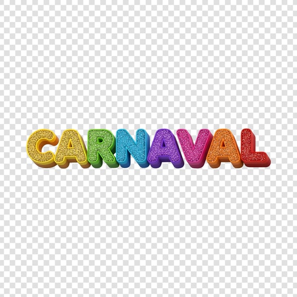 TEXTO COLORIDO ESTILIZADO PARA O CARNAVAL COM BRILHO 04