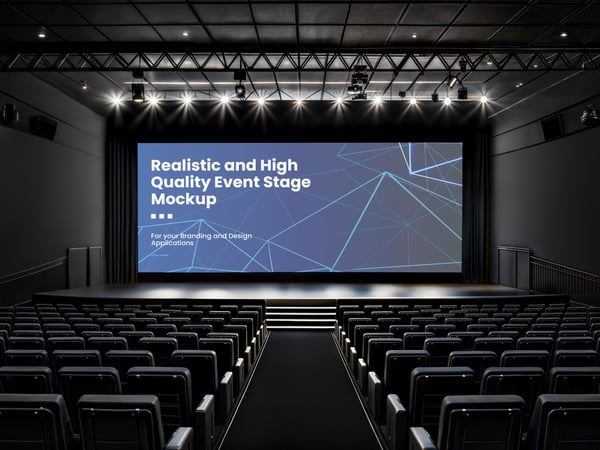 ESPAÇO DE EVENTO MOCKUP PSD EDITÁVEL