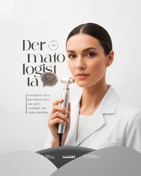 DIA DO DERMATOLOGISTA 05 DE FEVEREIRO PARABÉNS SOCIAL MEDIA PSD EDITÁVEL 2