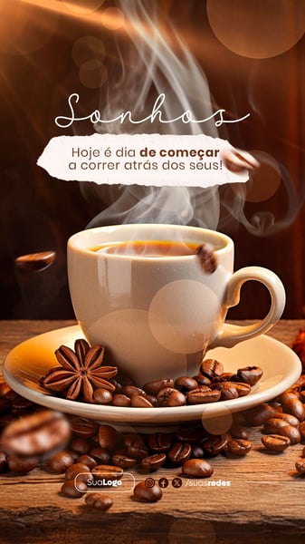 BOM DIA SOCIAL MEDIA CORRER ATRÁS DOS SONHOS POST PSD EDITÁVEL STORY MOTIVACIONAL.PSD