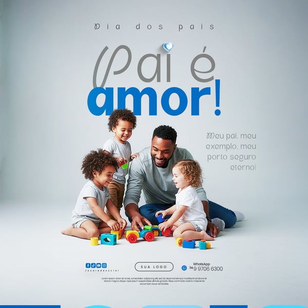 DIA DOS PAIS AGOSTO PAI - FLYER SOCIAL MEDIA PSD EDITÁVEL 6