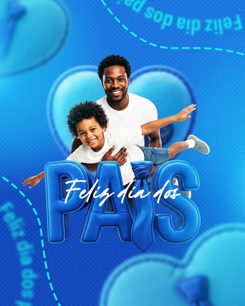 FELIZ DIA DOS PAIS 09 DE AGOSTO SOCIAL MEDIA PSD EDITÁVEL 13