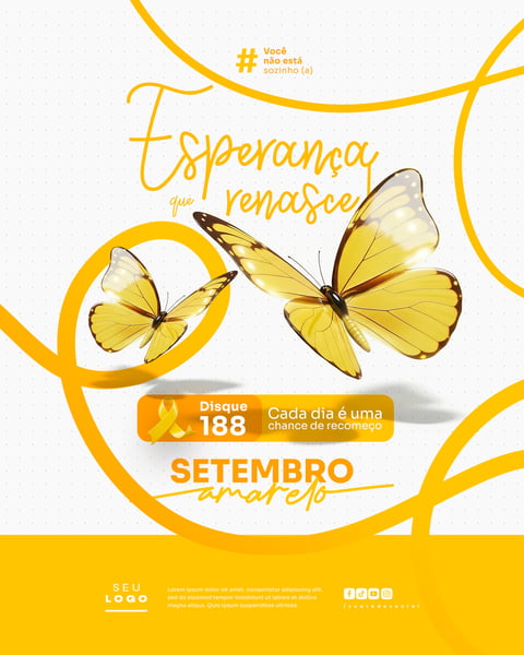 SETEMBRO AMARELO CAMPANHA DE PREVENÇÃO AO SUICÍDIO SOCIAL MEDIA PSD EDITÁVEL 11