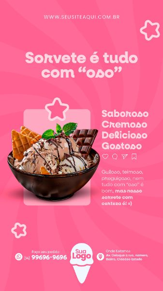 STORY - SORVETERIA - SORVETE | SOCIAL MEDIA | PSD EDITÁVEL