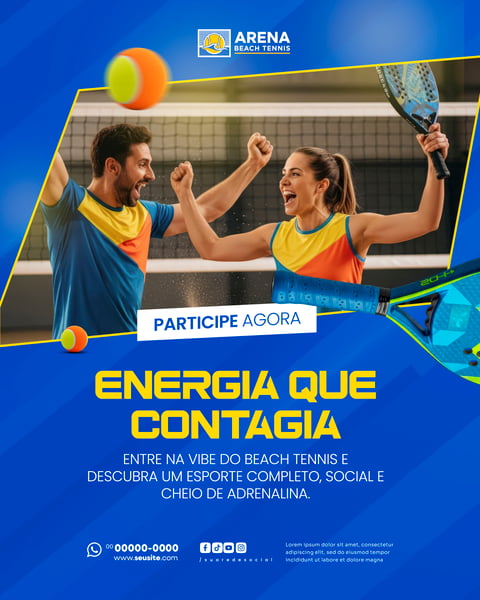 BEACH TENNIS SOCIAL MEDIA PSD EDITÁVEL 3
