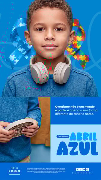 ABRIL AZUL MÊS MUNDIAL DE CONSCIENTIZAÇÃO SOBRE O TRANSTORNO DO ESPECTRO AUTISTA TEA STORY SOCIAL MEDIA PSD EDITÁVEL 4