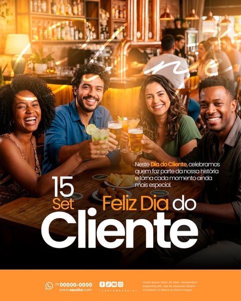 FELIZ DIA DO CLIENTE 15 DE SETEMBRO SOCIAL MEDIA PSD EDITÁVEL 1