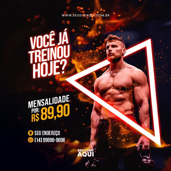 ACADEMIA - CROSS FIT - FITNESS | SOCIAL MEDIA | PSD EDITÁVEL