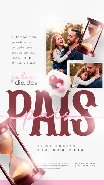 DIA DOS PAIS 09 DE AGOSTO STORY SOCIAL MEDIA PSD EDITÁVEL 2