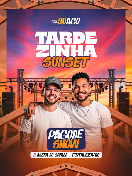 46 FLYER EVENTO TARDEZINHA SUNSET FEED PSD EDITÁVEL