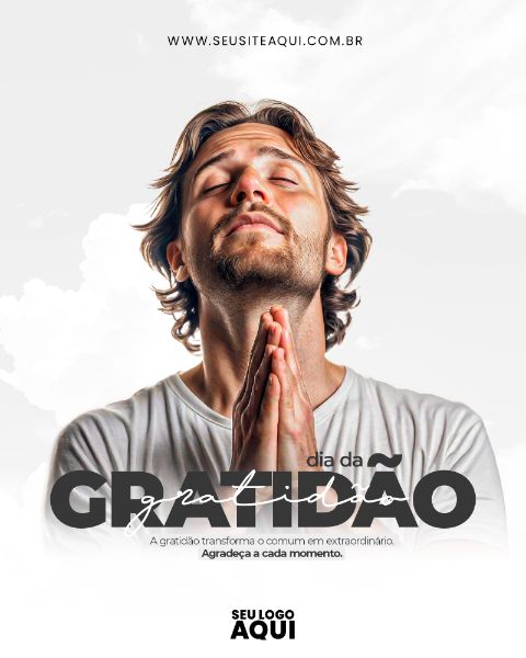 FEED | DIA DA GRATIDÃO | DIA NACIONAL DA GRATIDÃO | PSD EDITÁVEL