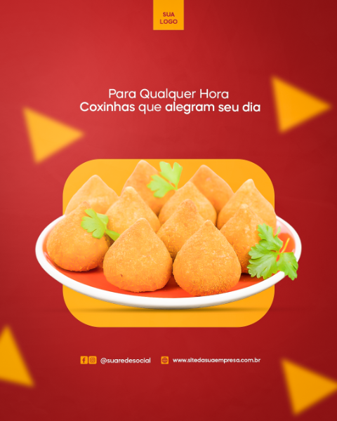 PARA QUALQUER HORA, COXINHAS QUE ALEGRAM SEU DIA