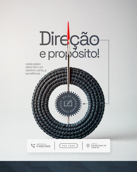 DIREÇÃO E PROPÓSITO DIA DO COORDENADOR PEDAGÓGICO SOCIAL MEDIA PSD EDITÁVEL