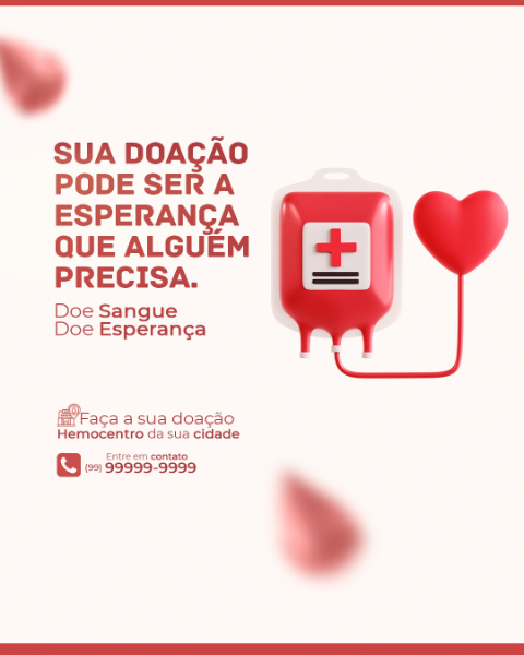 SUA DOAÇÃO PODE SER A ESPERANÇA QUE ALGUÉM PRECISA