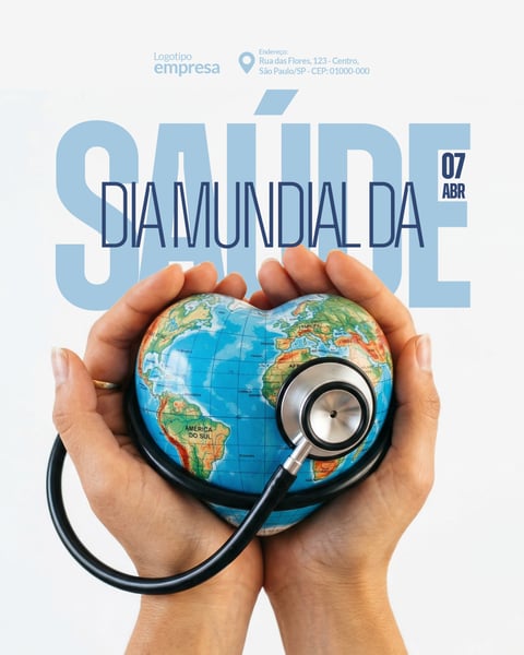 Dia Mundial da Saúde 7 de Abril PSD Editável