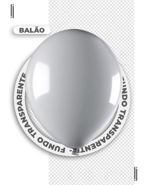 BEXIGA | BALÃO 3D BRANCO | IMAGEM SEM FUNDO | PSD EDITÁVEL