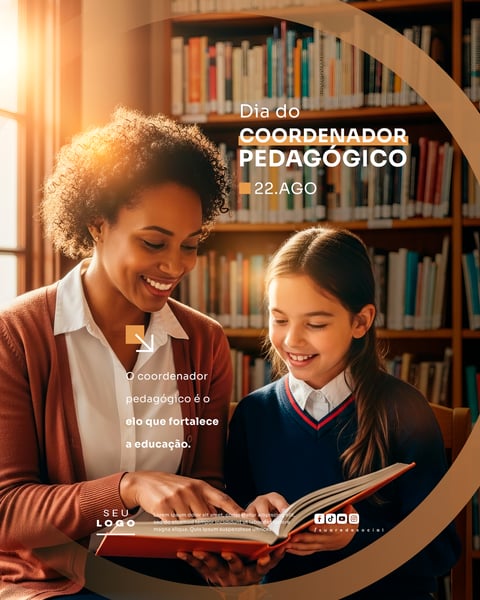 DIA DO COORDENADOR PEDAGÓGICO 22 DE AGOSTO SOCIAL MEDIA PSD EDITÁVEL 5
