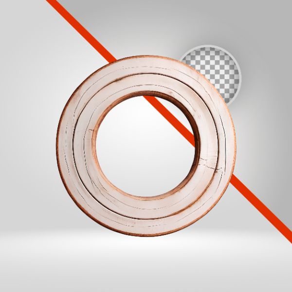 CÍRCULO DE MADEIRA CLARA 3D, ELEMENTO PNG PARA TEXTO, ELIPSE, PLACA, RODA, CIRCULO VAZADO, FUNDO TRANSPARENTE, TÁBUA