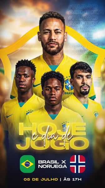 FLYER HOJE E DIA DE JOGO STORIES PSD EDITÁVEL