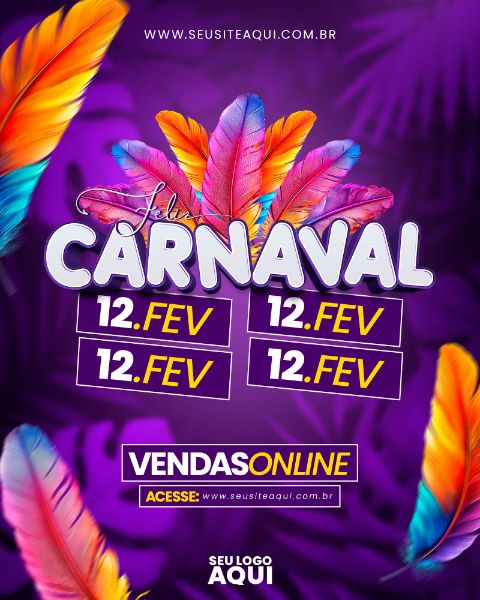 FEED - CARNAVAL | CARNIVAL | FESTA | PSD EDITÁVEL