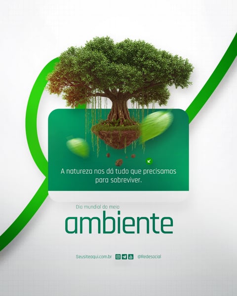 05 DE JUNHO - DIA MUNDIAL DO MEIO AMBIENTE SOCIAL MEDIA PSD EDITÁVEL