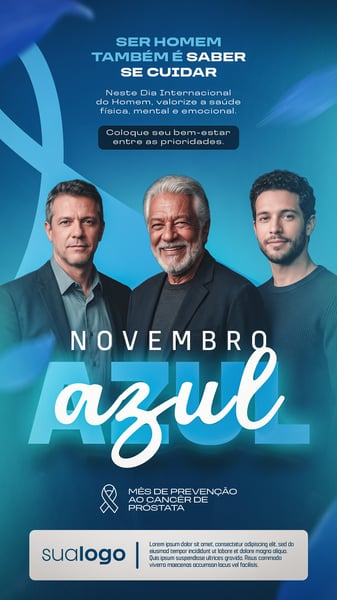 NOVEMBRO AZUL MÊS DE COMBATE AO CÂNCER DE PRÓSTATA SOCIAL MEDIA STORIES PSD EDITÁVEL 9