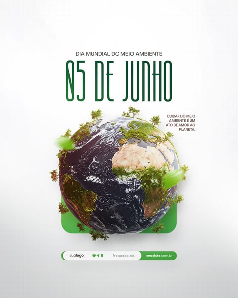 05 DE JUNHO - DIA MUNDIAL DO MEIO AMBIENTE SOCIAL MEDIA PSD EDITÁVEL