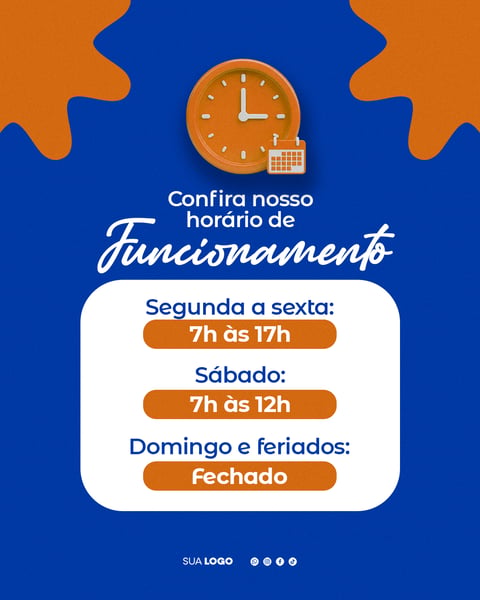 HORÁRIO DE FUNCIONAMENTO