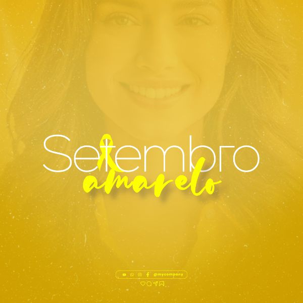 SETEMBRO AMARELO – MÊS DE PREVENÇÃO AO SUICÍDIO SOCIAL MEDIA FLYER PSD EDITÁVEL