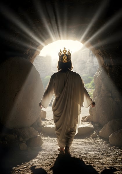 Ele vive Cristo ressuscitado saindo do túmulo 04