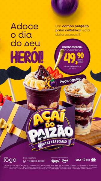 AÇAÍ / AÇAÍTERIA / DIA DOS PAIS