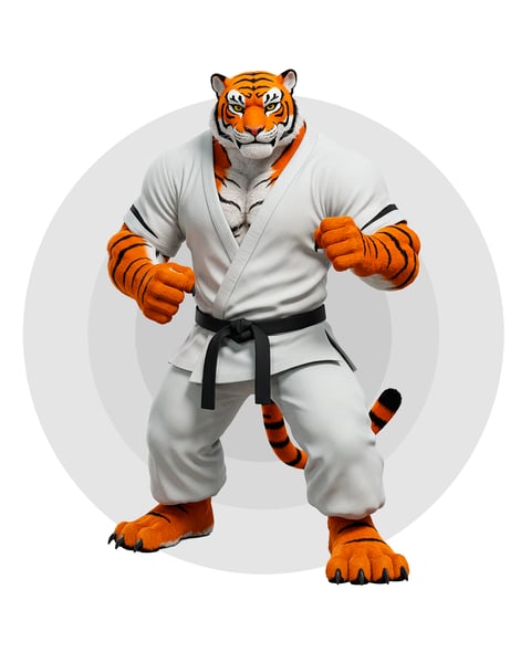 SOCIAL MEDIA MASCOTE TIGRE KARATE ACADEMIA