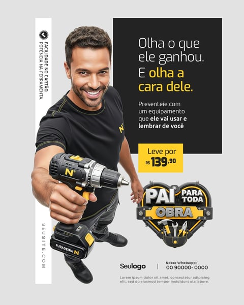 DIA DOS PAIS PAI PARA TODA OBRA