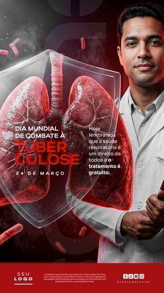 DIA MUNDIAL DE COMBATE À TUBERCULOSE 24 DE MARÇO STORY SOCIAL MEDIA PSD EDITÁVEL 3