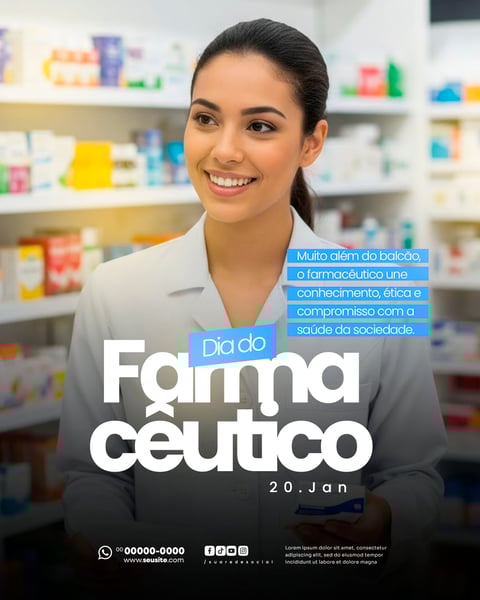DIA DO FARMACÊUTICO 20 DE JANEIRO SOCIAL MEDIA PSD EDITÁVEL 7