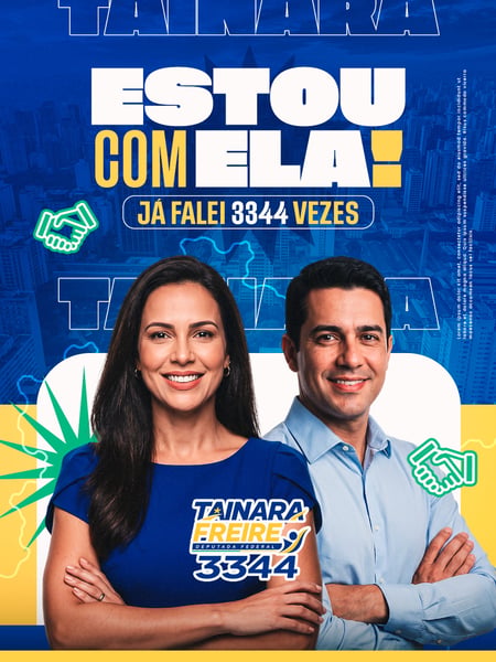 ARTE POLÍTICA ESTOU COM ELA PSD EDITÁVEL
