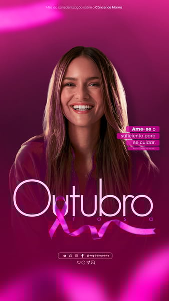 PVL OUTUBRO ROSA MS DE CONSCIENTIZAO SOBRE O CNCER DE MAMA SOCIAL MEDIA FLYER PSD EDITVEL E3