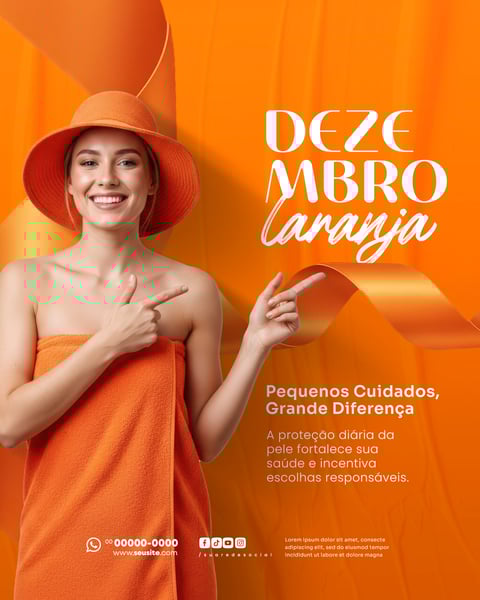 DEZEMBRO LARANJA MÊS DE CONSCIENTIZAÇÃO CONTRA O CÂNCER DE PELE SOCIAL MEDIA PSD EDITÁVEL (4)