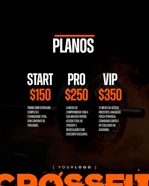 PLANOS CROSSFIT ACADEMIA SOCIAL MEDIA PSD EDITÁVEL