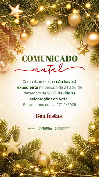 COMUNICADO DE NATAL AVISO DE RECESSO NATALINO 04