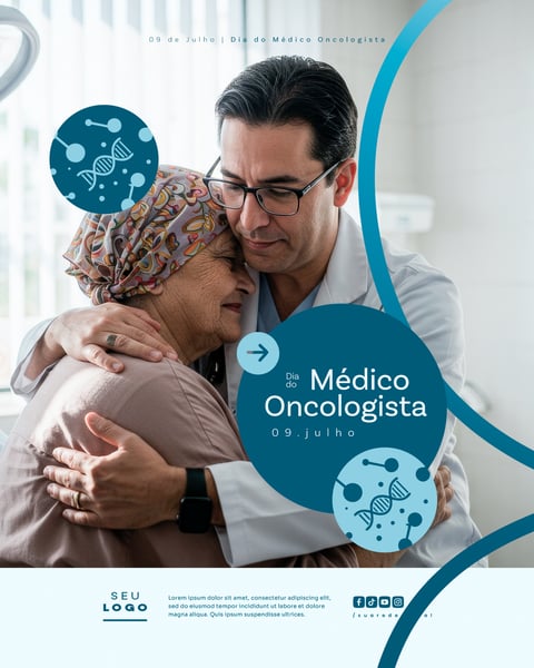 DIA DO MÉDICO ONCOLOGISTA 09 DE JULHO SOCIAL MEDIA POST