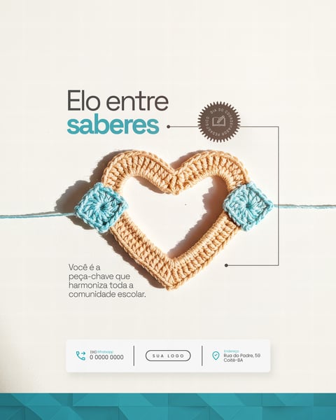 ELO ENTRE SABERES DIA DO COORDENADOR PEDAGÓGICO SOCIAL MEDIA PSD EDITÁVEL